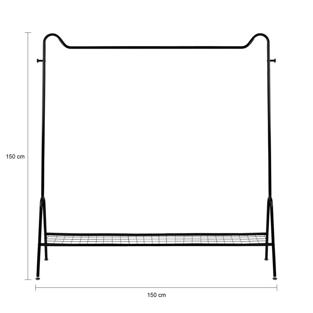 afmetingen kledingrek