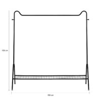 afmetingen kledingrek