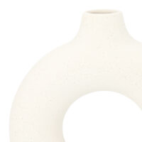 Donutvaas rond keramiek gebroken wit