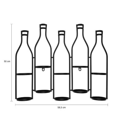 afmetingen wijnrek voor aan de wand