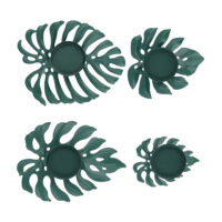 waxinelichthouder set van 4 groen