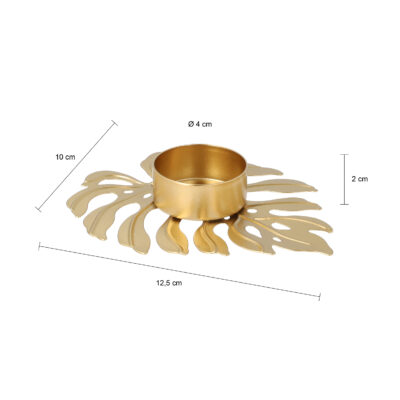 Waxinelichthouders in blad vormig design
