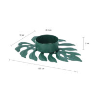 waxinelichthouder bladvorm groen afmetingen