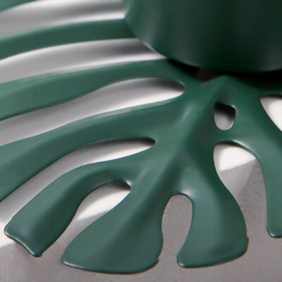 detail bladvom waxinelichthouder