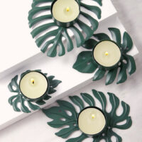 waxinelichthouder set van 4 groen