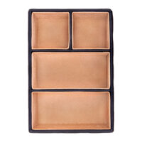 QUVIO Bureau organizer – 4 vakken – PU Leer – Zwart