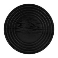 QUVIO Houten dienblad rond – Diameter 27 cm – Zwart