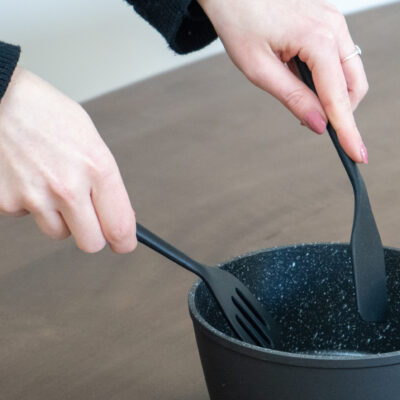 Krumble Siliconen spatelset van 2 – Klein – Zwart