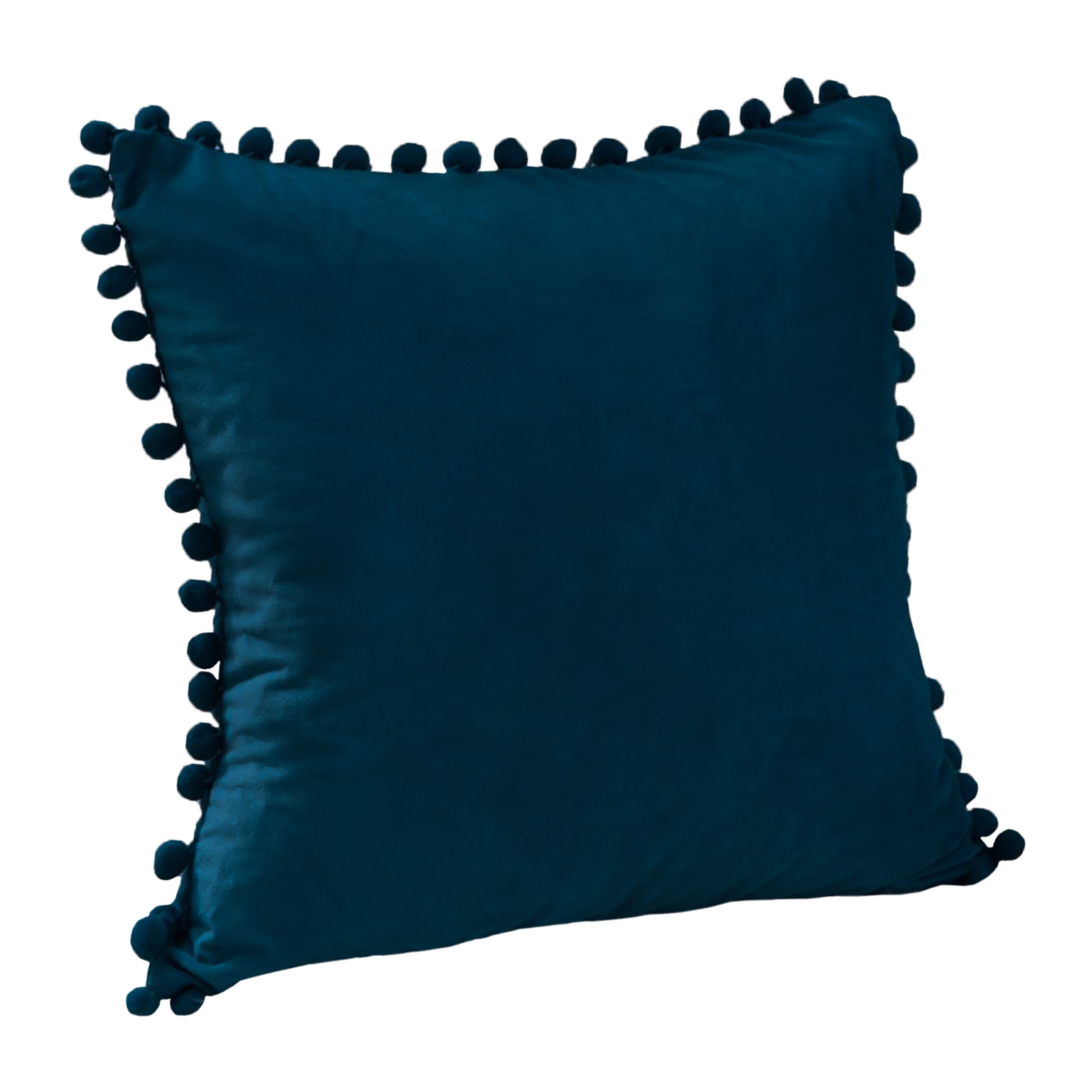 QUVIO Kussenhoes met bolletjes - Fluweel - 50 x 50 cm - Donkerblauw