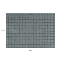 afmetingen theedoek ruit grijs