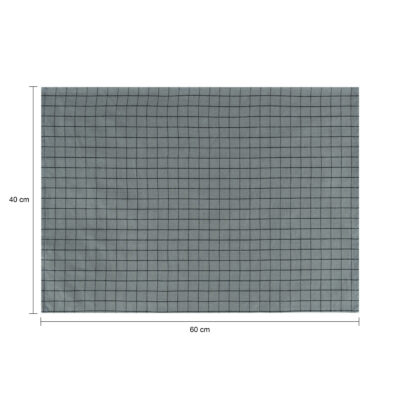 afmetingen theedoek ruit grijs