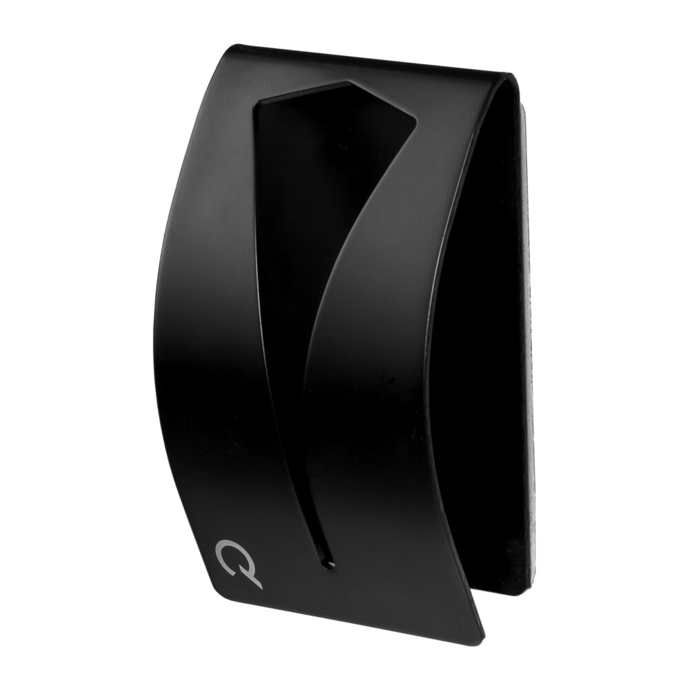 QUVIO Handdoekhouder met plakstrip – RVS – Zwart