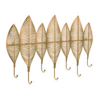 Gouden kapstok veren jas haak