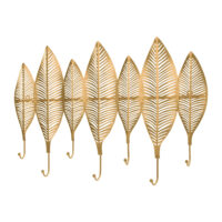 Veren wandkapstok goud 7 haken