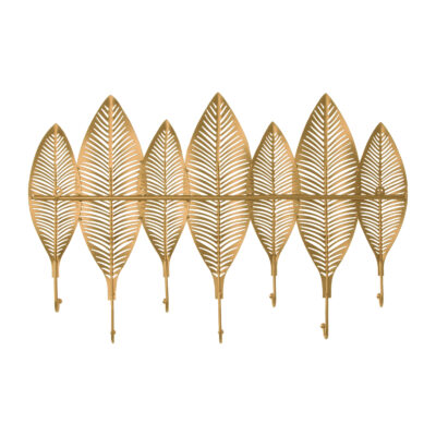 Wandkapstok goud 7 veren- Quvio