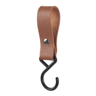 haakje bruin leren bandje