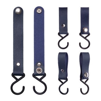 haakjes met leren bandje