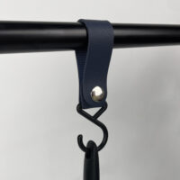 ophanghaak leren bandje blauw