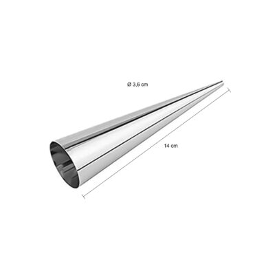 Krumble ijshoorn mallen – RVS – Set van 12 – 14 cm