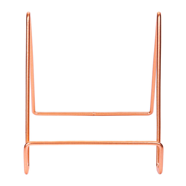 QUVIO Boekensteun minimalistisch – 15,5 x 13 x 14 cm – Rosegoud