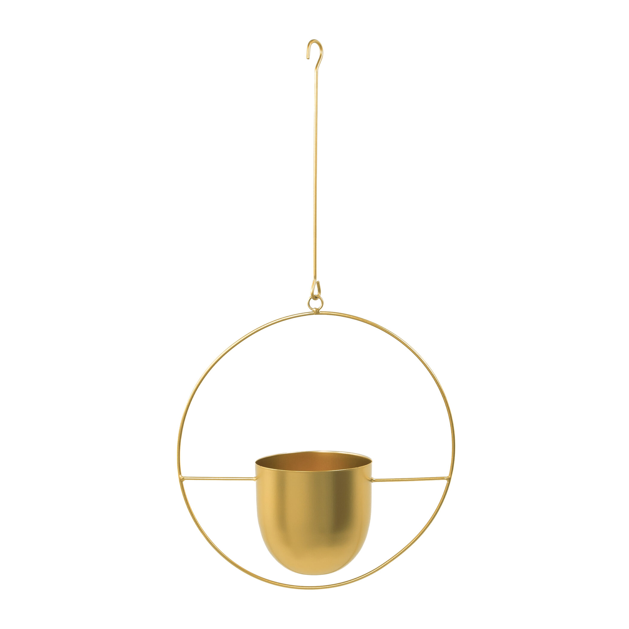 QUVIO Bloempot hangend - Metaal - Goud