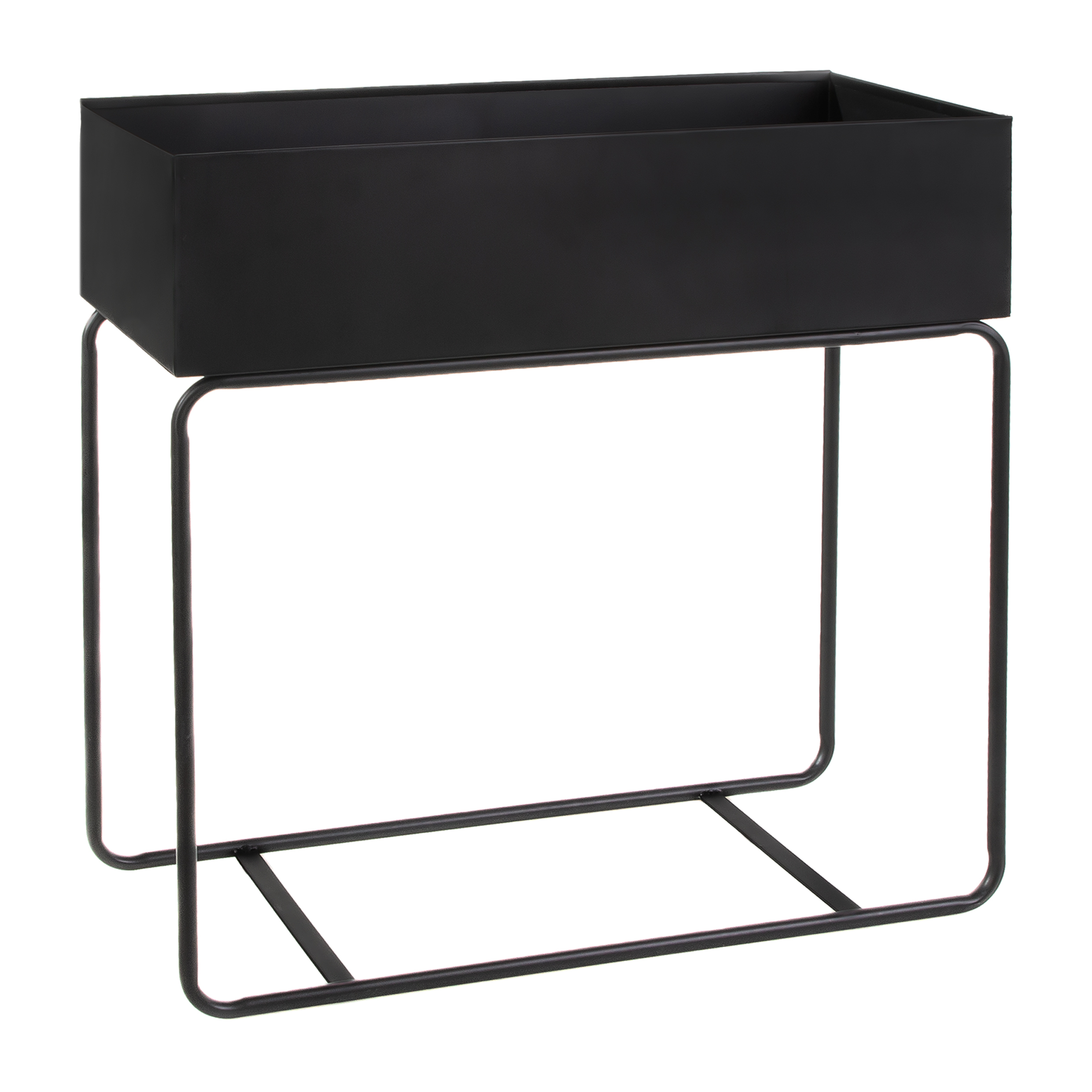 QUVIO Plantenstandaard - Zwart - 15 x 60 x 60 cm