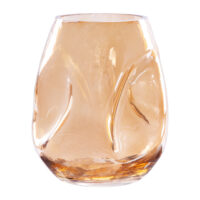 QUVIO Vaas gekreukt – Maat S – Glas – Beige