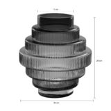 QUVIO Vaas – Glas – Grijs – Maat L