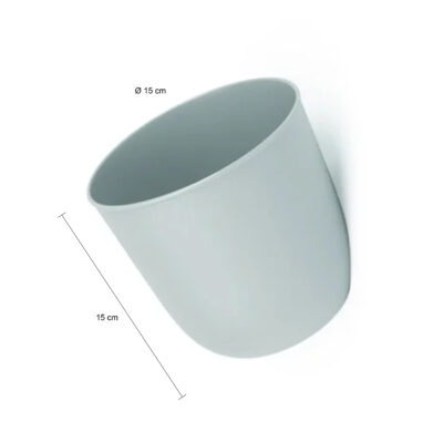 QUVIO Bloempot voor aan de wand – Diameter 15 cm – Lichtblauw