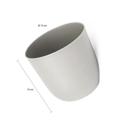 bloempot lichtgrijs wandmontage