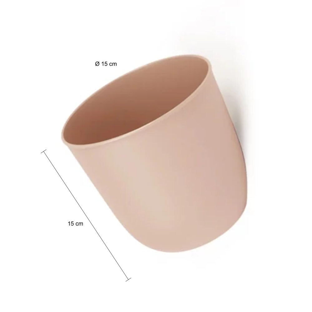 QUVIO Bloempot voor aan de wand – Diameter 15 cm – Poederroze
