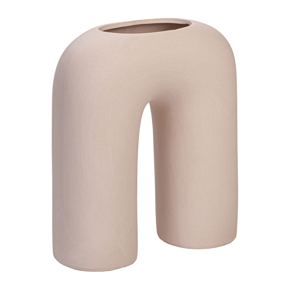 droogbloemen vaas beige u vorm