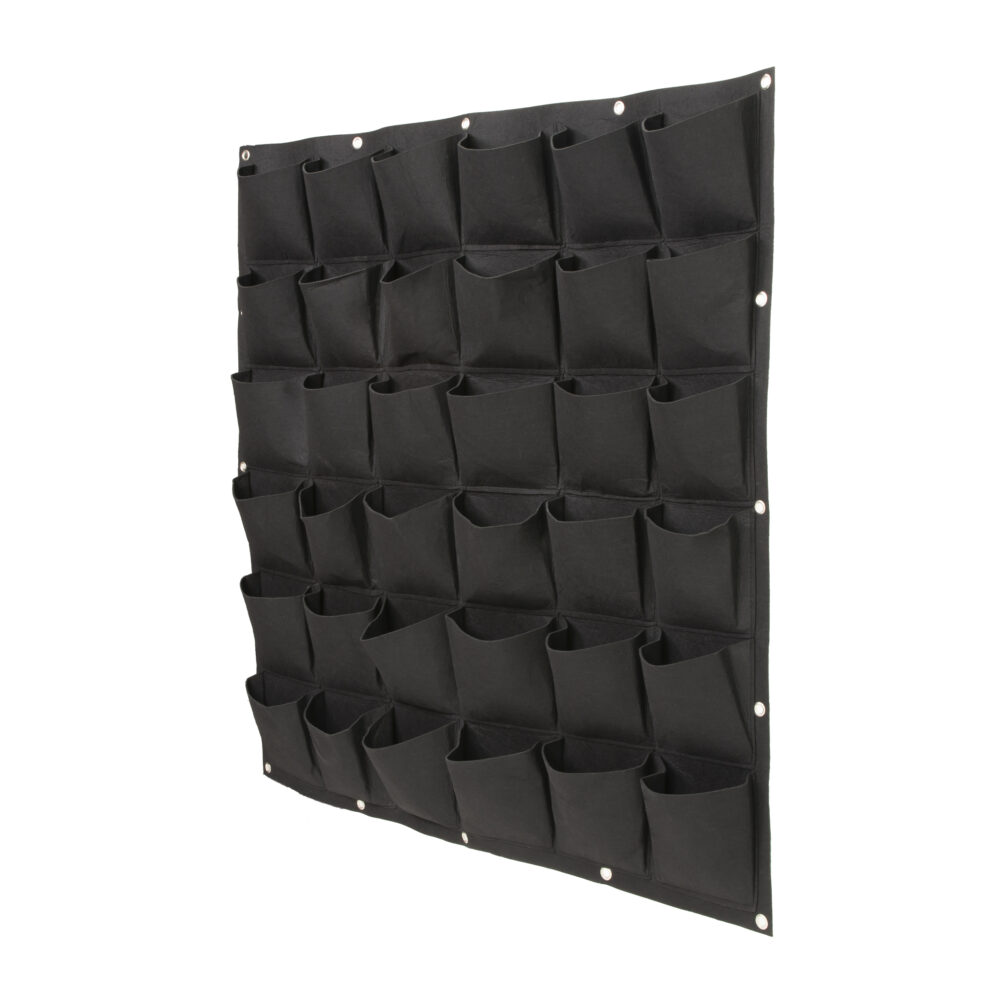 plant wand vilt zwart 36 vakken