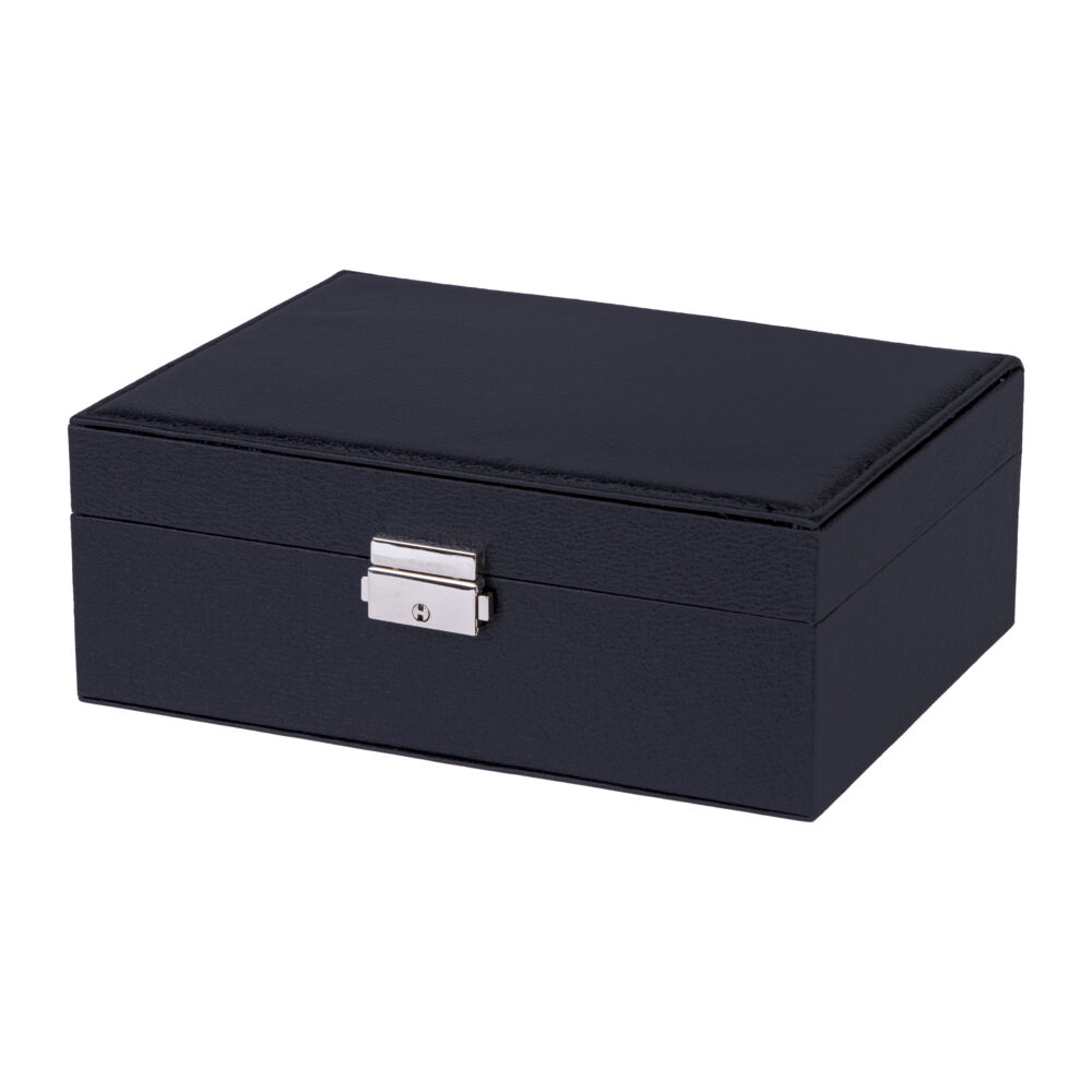 juwelendoos zwart pu leer