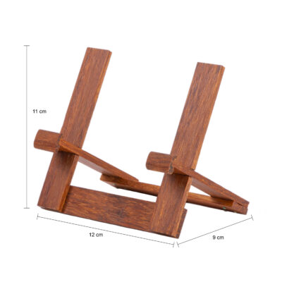 QUVIO Boekenstandaard/Tabletstandaard – Hout – Donkerbruin