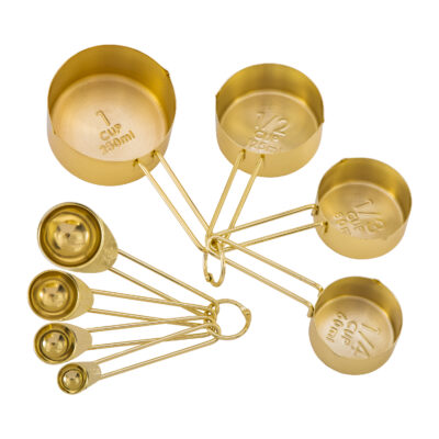 maatcupjes maatlepels goud