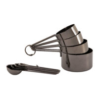 Maatcups en lepels zwart