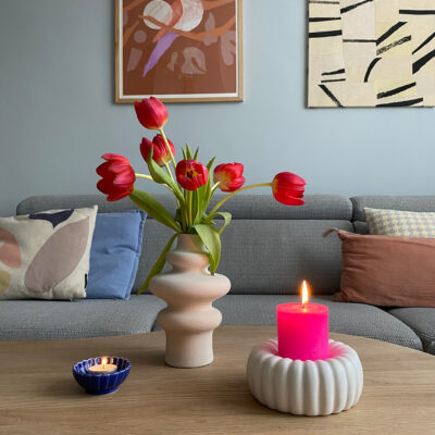 QUVIO Vaas – Keramisch – 21 cm – Beige