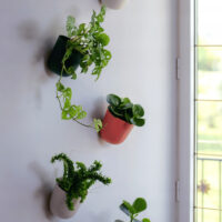 bloempot antraciet wandmontage