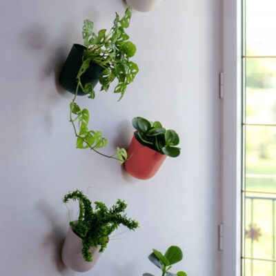 plantenbak okergeel wandmontage