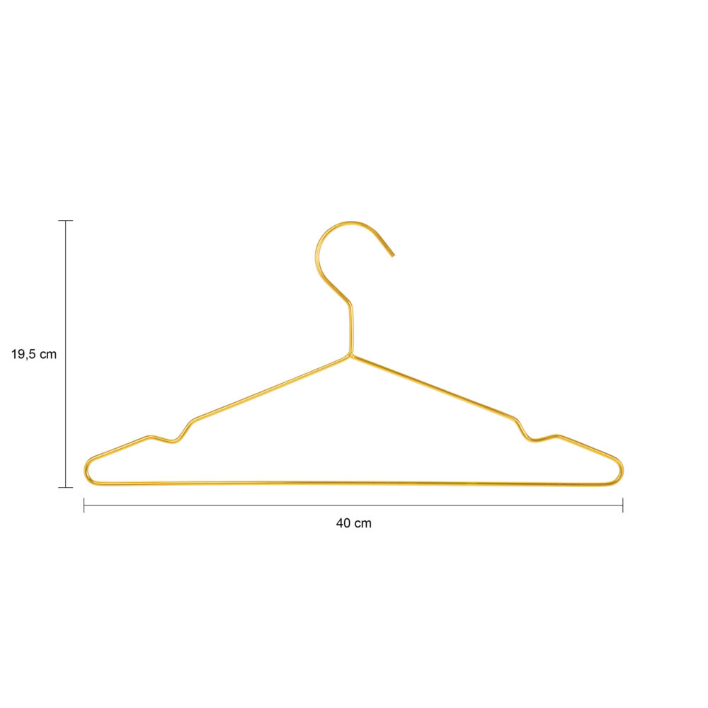 goudkleurige kledinghangers