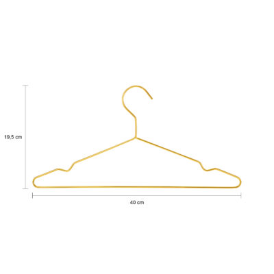 goudkleurige kledinghangers