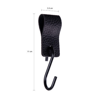 ophanghaak met zwarte leren bandje