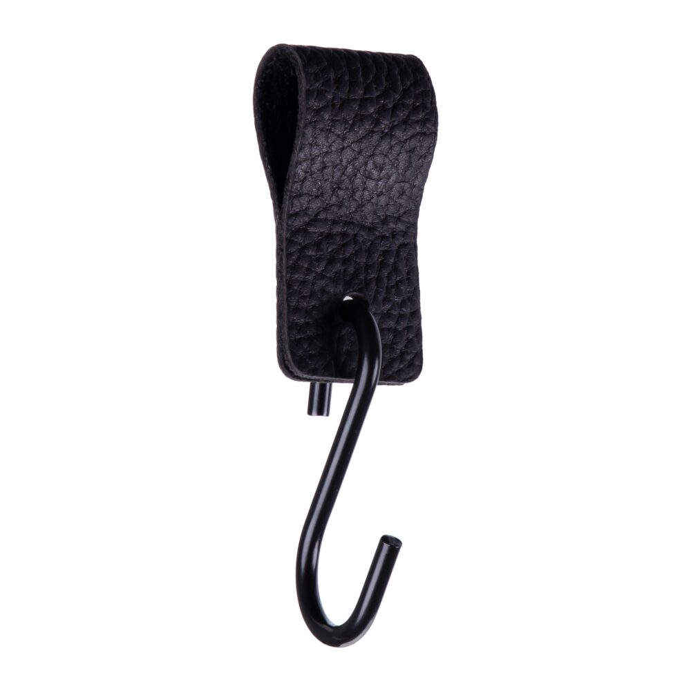 ophanghaak met zwarte leren bandje