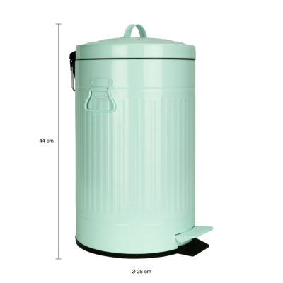 QUVIO Pedaalemmer 12 L – Metaal – Groen