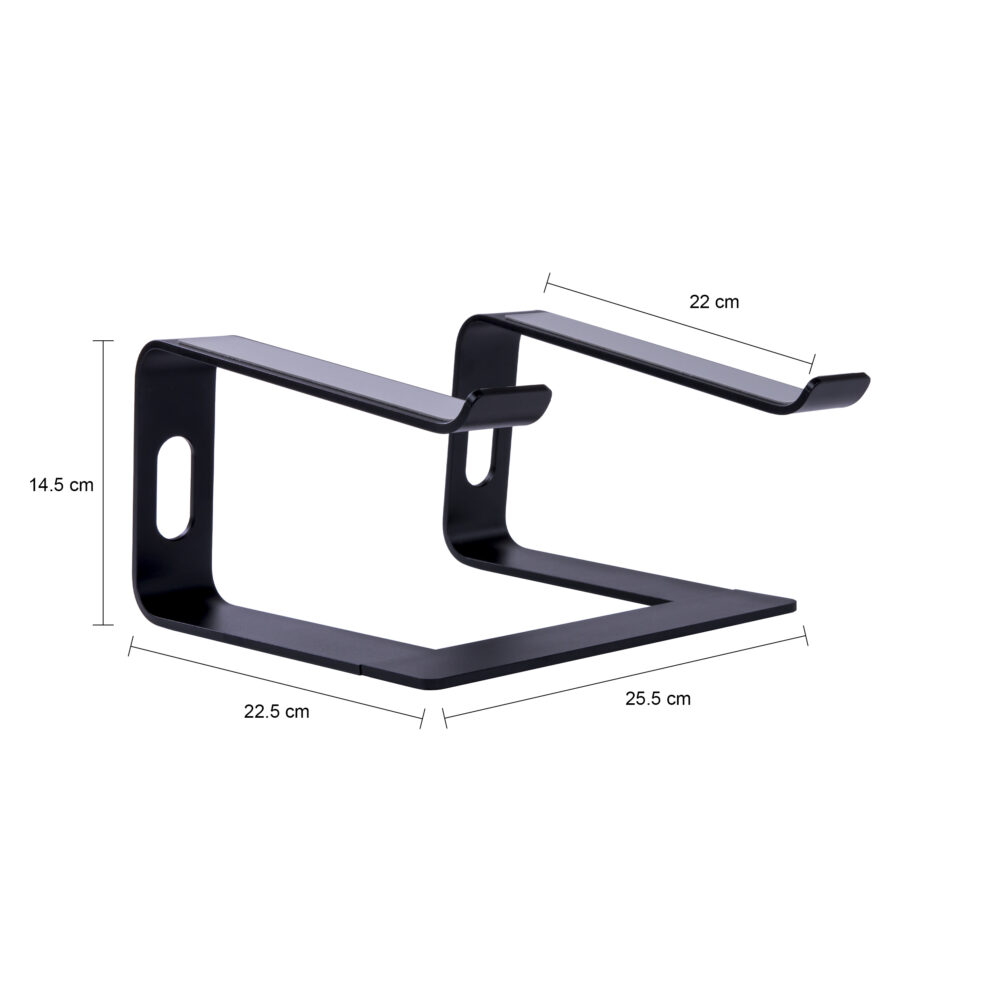 functionele zwarte laptopstandaard