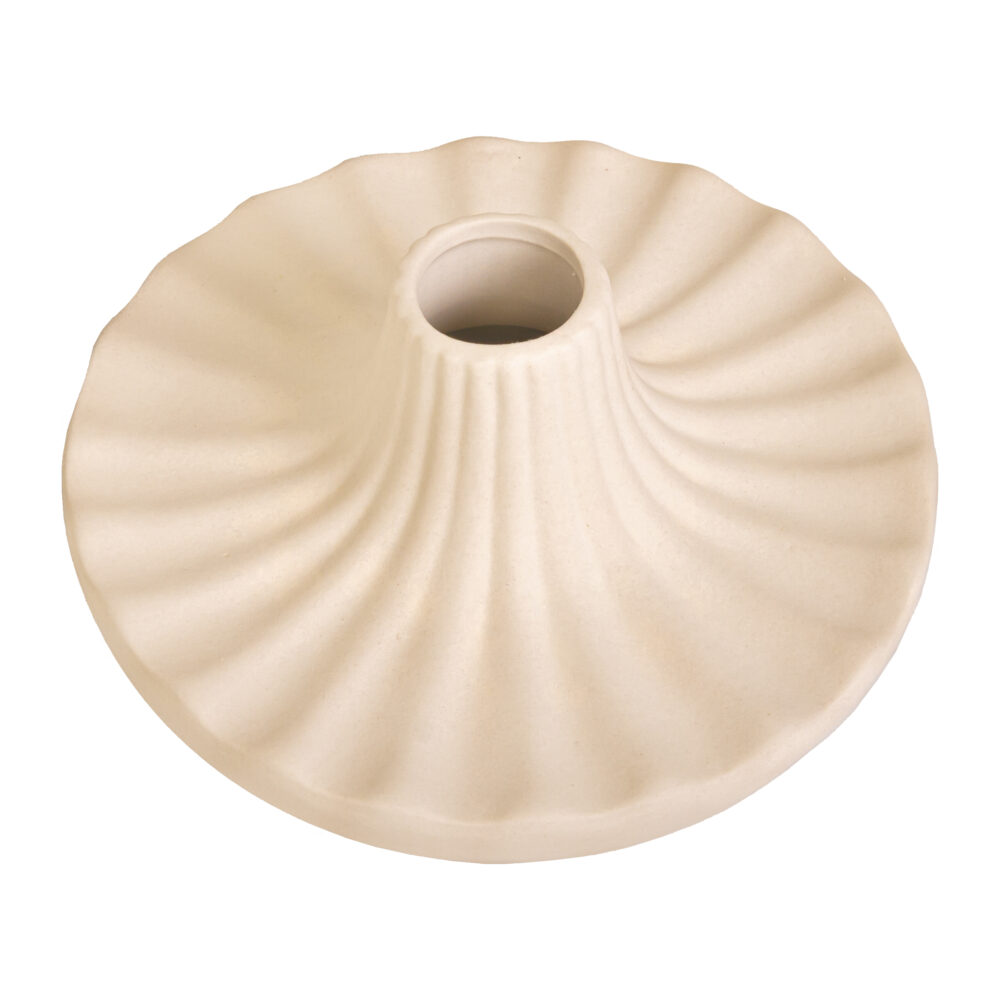 kandelaar, ronde kandelaar, kaarsenhouder, beige keramiek, decoratieve accessoire, veelzijdige kandelaar,