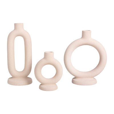 Ronde kandelaar, kandelaar, Ronde kaarsenhouder, wit keramiek, ronde vorm, veelzijdige kaarsenhouder