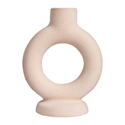 Ronde kandelaar, kandelaar, Ronde kaarsenhouder, wit keramiek, ronde vorm, veelzijdige kaarsenhouder