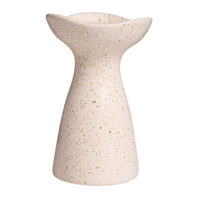 kaarsenhouder, keramische kandelaar, kandelaar, uniek model, zandloper vorm, woonaccessoires, praktisch stuk